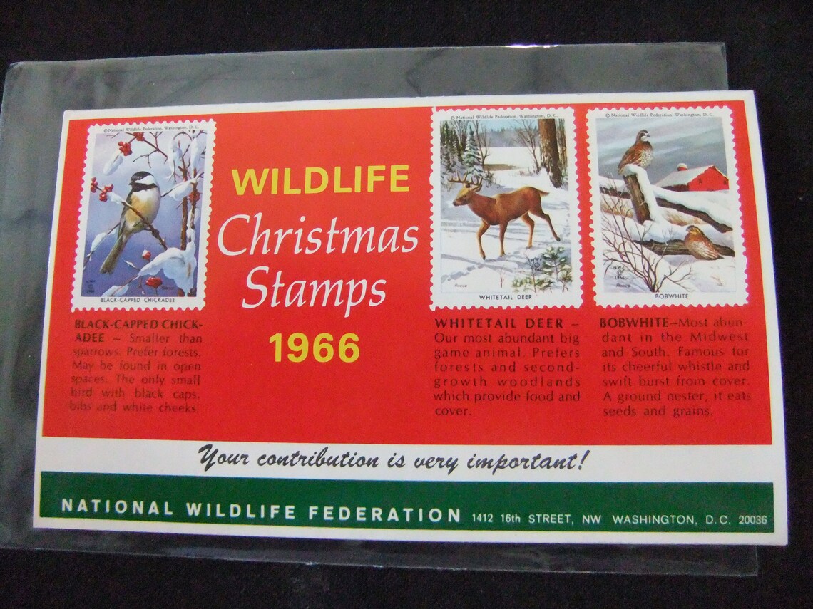 National Wildlife Federation Vintage 1966 Wildlife Conservation