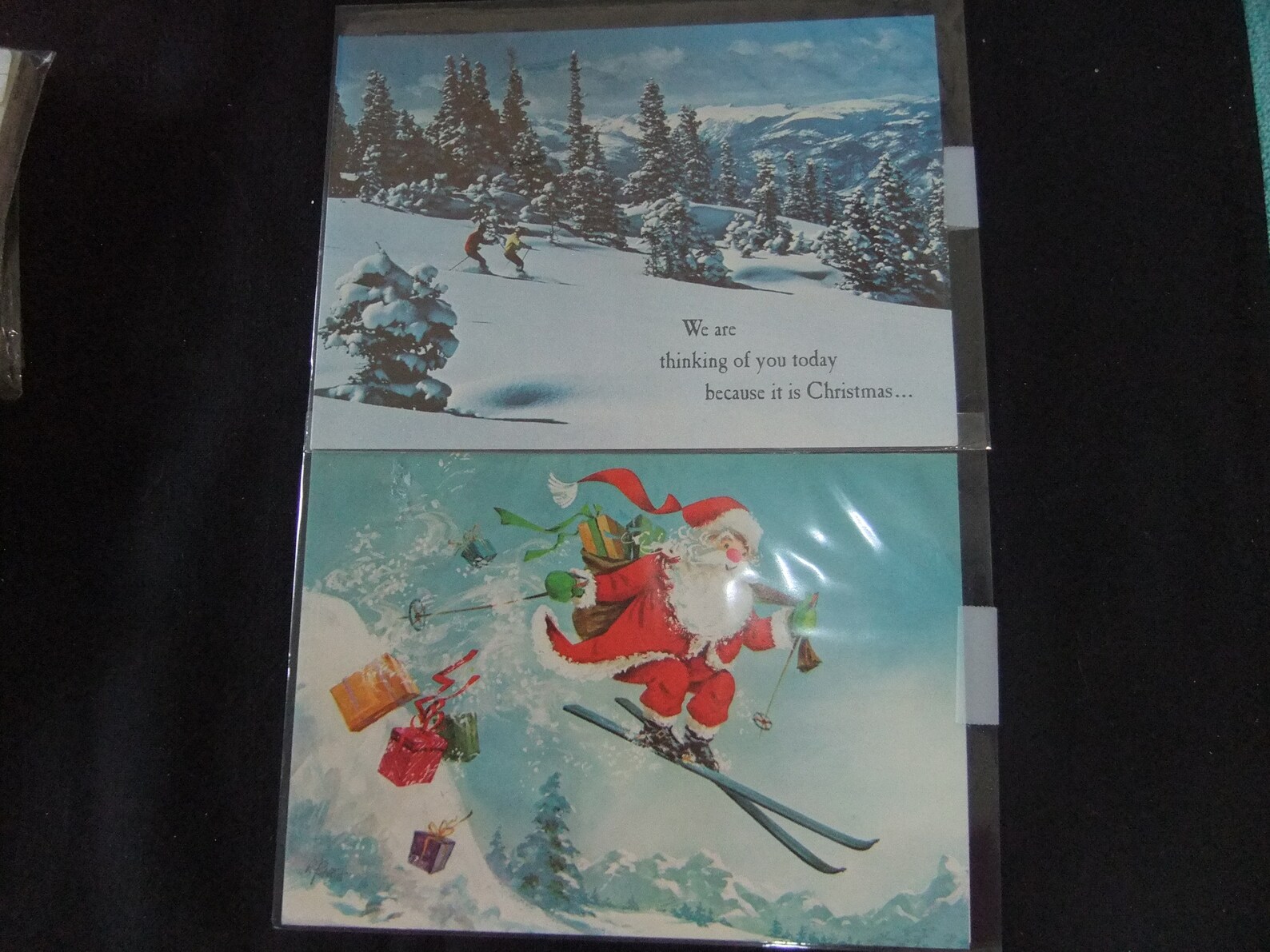 Leaning Tree Cards Vintage 1980 Winter Ski Motif Christmas | Etsy