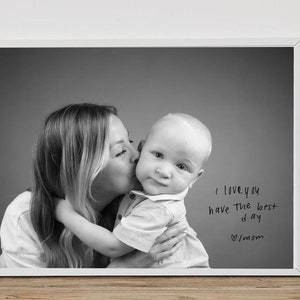 Regalo personalizado Nota escrita a mano Arte de pared Recuerdo para seres queridos Impresión de escritura a mano personalizada Regalo familiar único En memoria amorosa DIGITAL