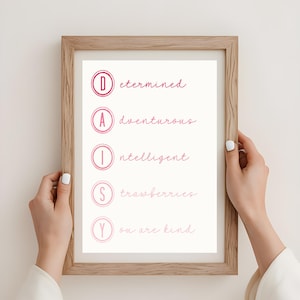 Impresión de nombre de niño, regalo personalizado para niño, arte con nombre de bebé, regalo para bebé recién nacido, decoración de guardería, decoración de habitación de niño, arte de pared, regalo de cumpleaños, regalo de Navidad
