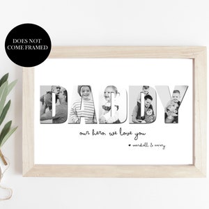 Daddy Photo Collage, Customized Father's Day Gift From Kids, Printable Fathers Day Photo Collage, Personalized Photo Gift For Daddy