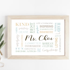 Word Cloud Family Print, Custom Name Typography Art Print, Personalized Name Meaning Poster, Inspiring Words Digital Download, Birthday Gift