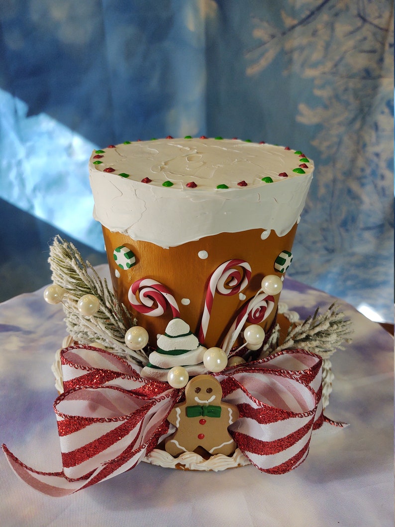 Gingerbread Top Hat Tree Topper Etsy
