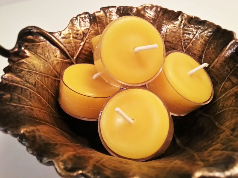 Unscented 50 Beeswax Tea Light Candles All Natural Tealight Bulk 100/% Pure Locally Sourced