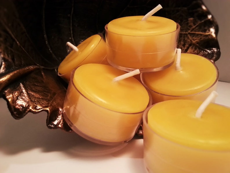 Unscented 50 Beeswax Tea Light Candles All Natural Tealight Bulk 100/% Pure Locally Sourced
