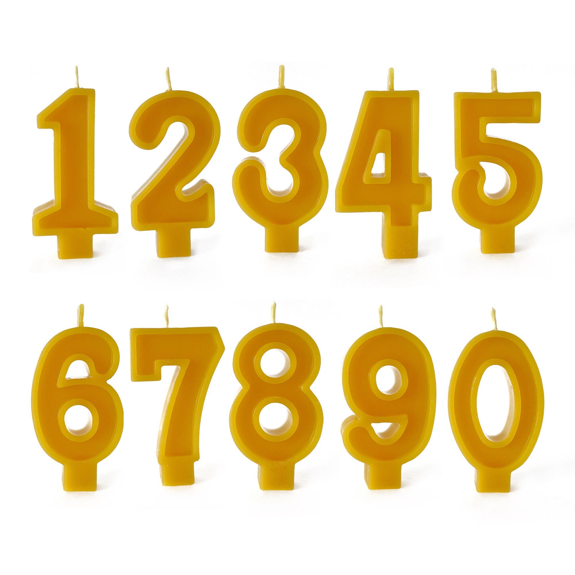 Yellow Beeswax Birthday Candles | Bees Wax Cake Topper | Eco-Friendly…