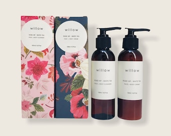 Luminous Skin Duo, zestaw do twarzy i ciała z lawendą, różą i geranium