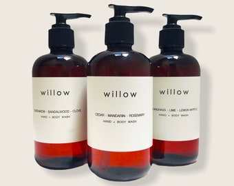 Organic Hand and Body Wash, 500ml, Natural Castile, Olive Oil Soap infused with Essential Oils and Kelp Extract