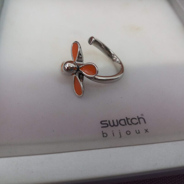 Vinatge Jewelry Swatch Bijoux Ring FLOWERLYRIC Orange (JRO004) #5