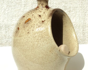 Salt Pig Small in Honey Beige glaze in ceramic