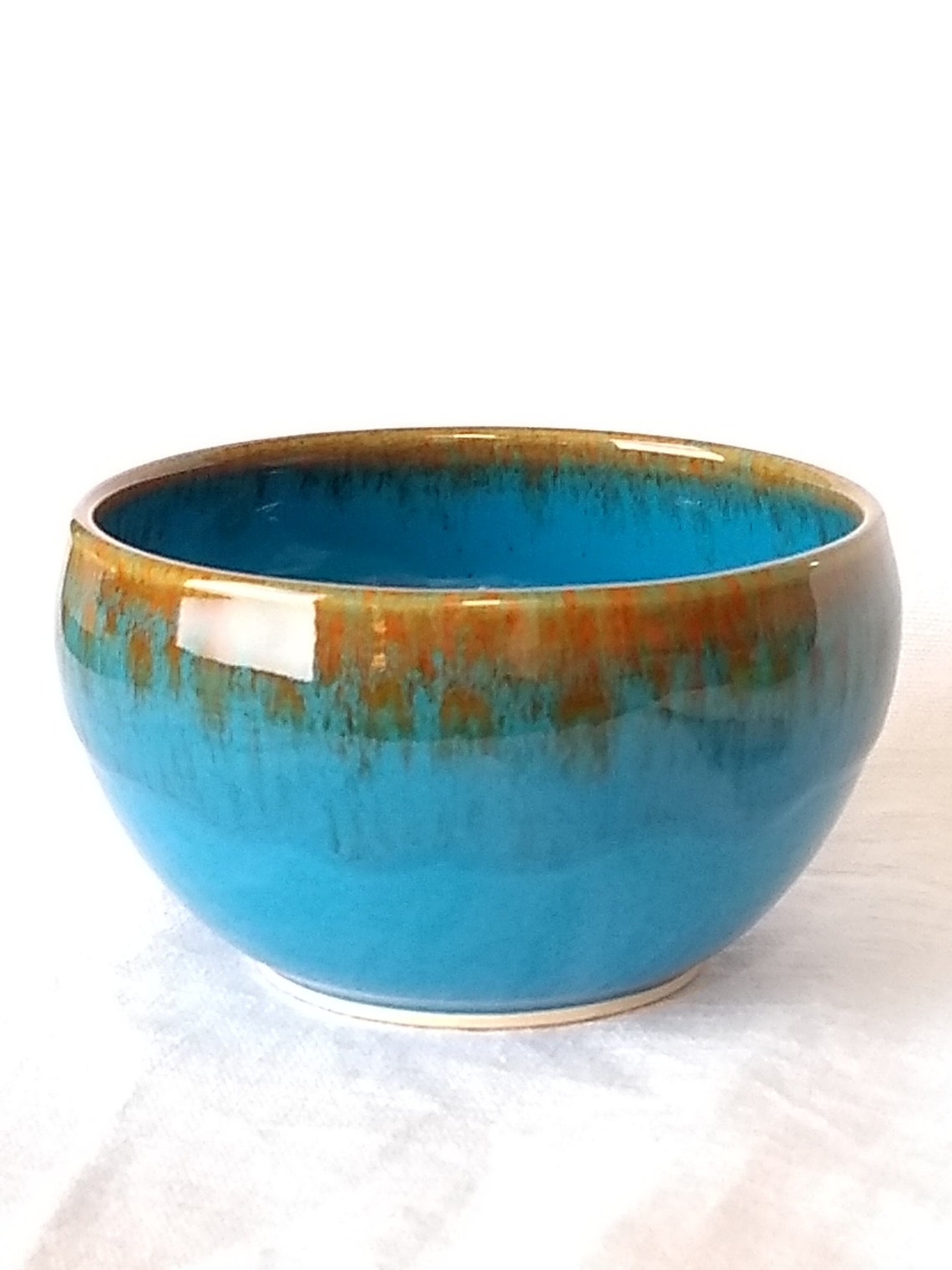 Soup Bowl Green Glaze Handthrown Ceramic Etsy