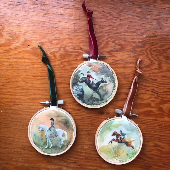 Personalized Horse Portrait Ornament | Handpainted in Watercolor | Horse Painting | Custom Artwork | Christmas ornament| Equine Art