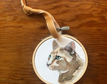 Personalisierte Tierportrait Ornamente Handbemalt | Hundeportrait | Katzenportrait | Pferdeportrait | Benutzerdefinierte Ornament | Weihnachtsschmuck