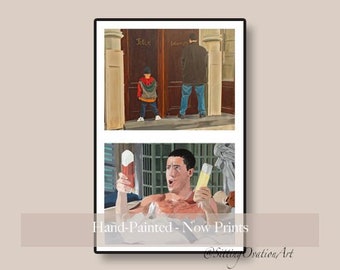 Adam Sandler Print | Bathroom Art | Hand-Painted Original