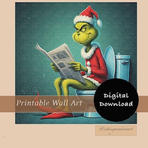 The Grinch Bathroom Art | Digital Download