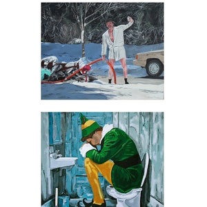 Christmas Vacation / Elf Two Paintings, One print image 1