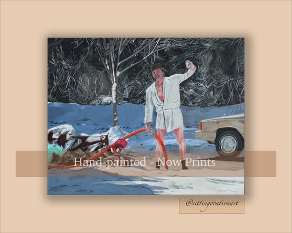 National Lampoons | Cousin Eddie | Bathroom Print | Unframed | Hand-Painted