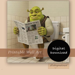 Shrek Bathroom Art | Digital Download