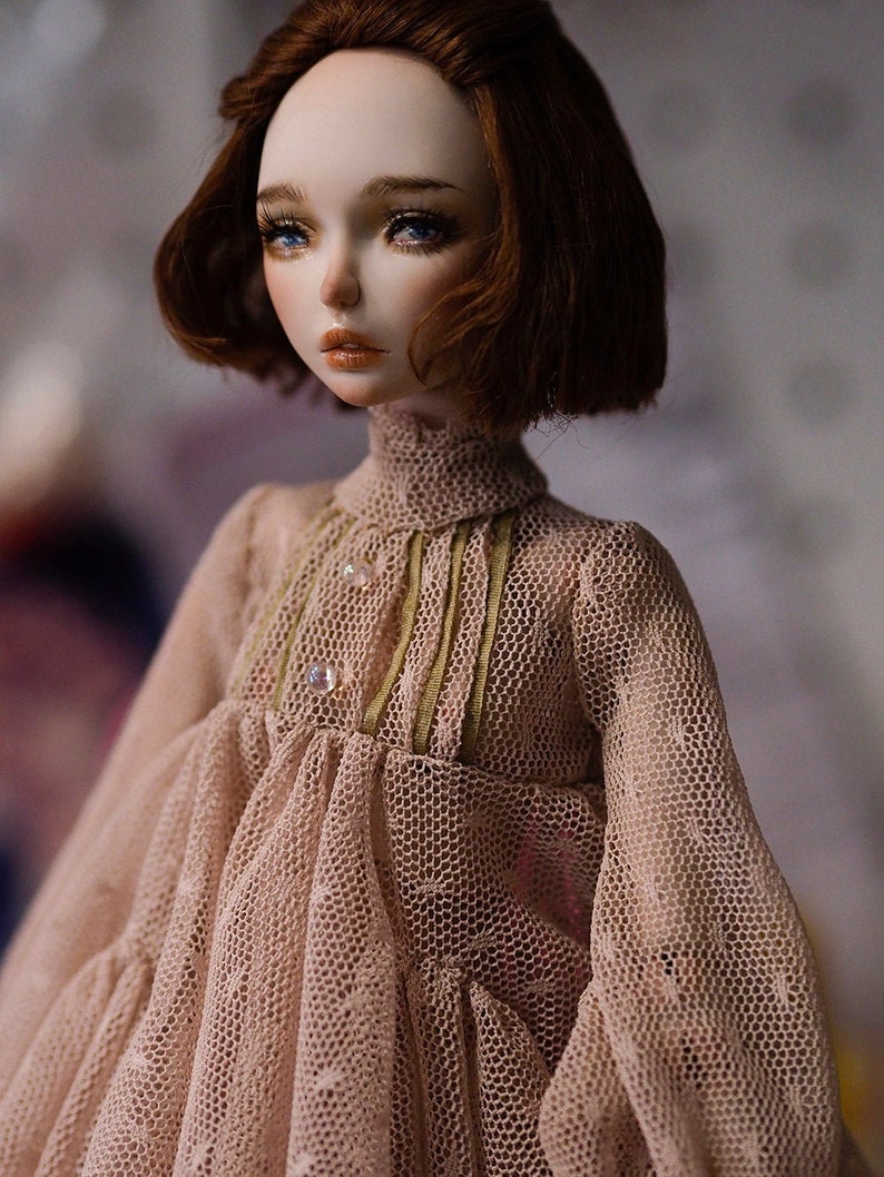 Porcelain BJD doll set Checkered Manu Etsy