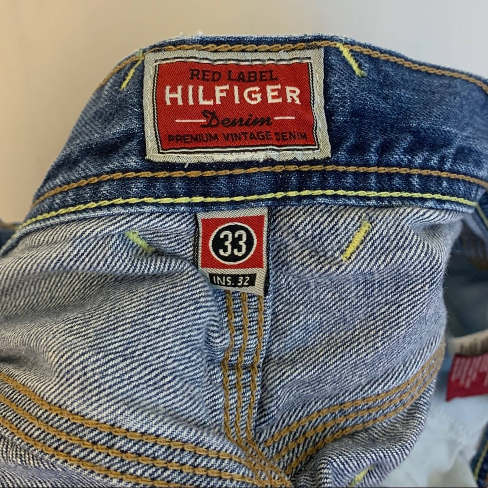 Tommy hilfiger red clearance label denim