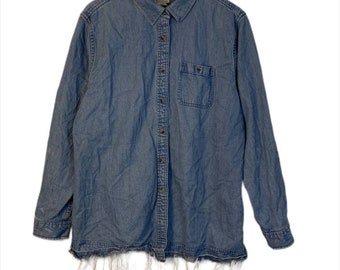 Vintage LL Bean Women's Button Down Denim Shirt