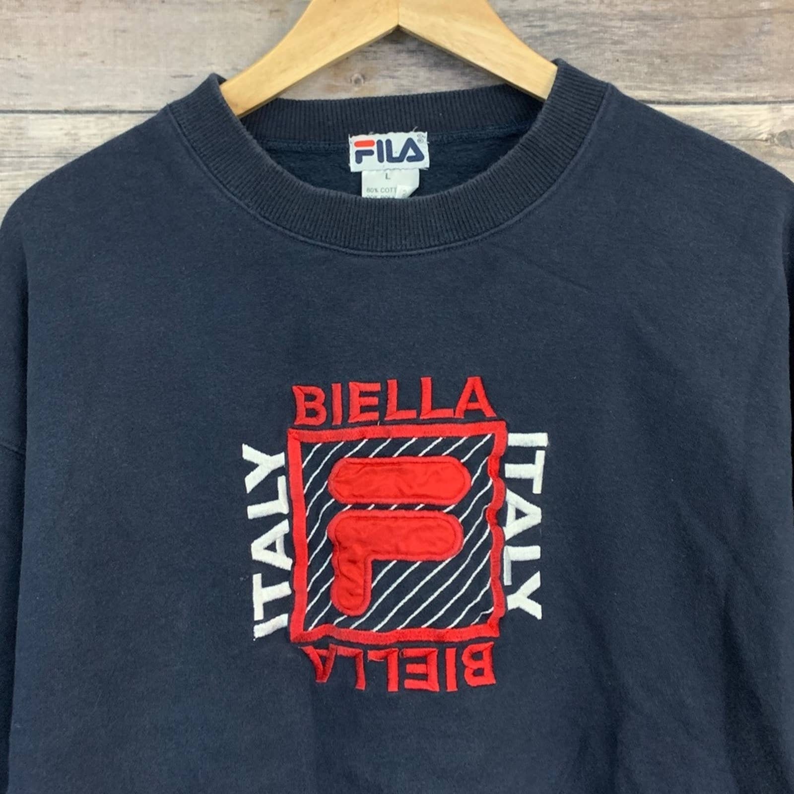 identificatie het spoor woordenboek Vintage Fila Biella Italy Sweatshirt - Etsy