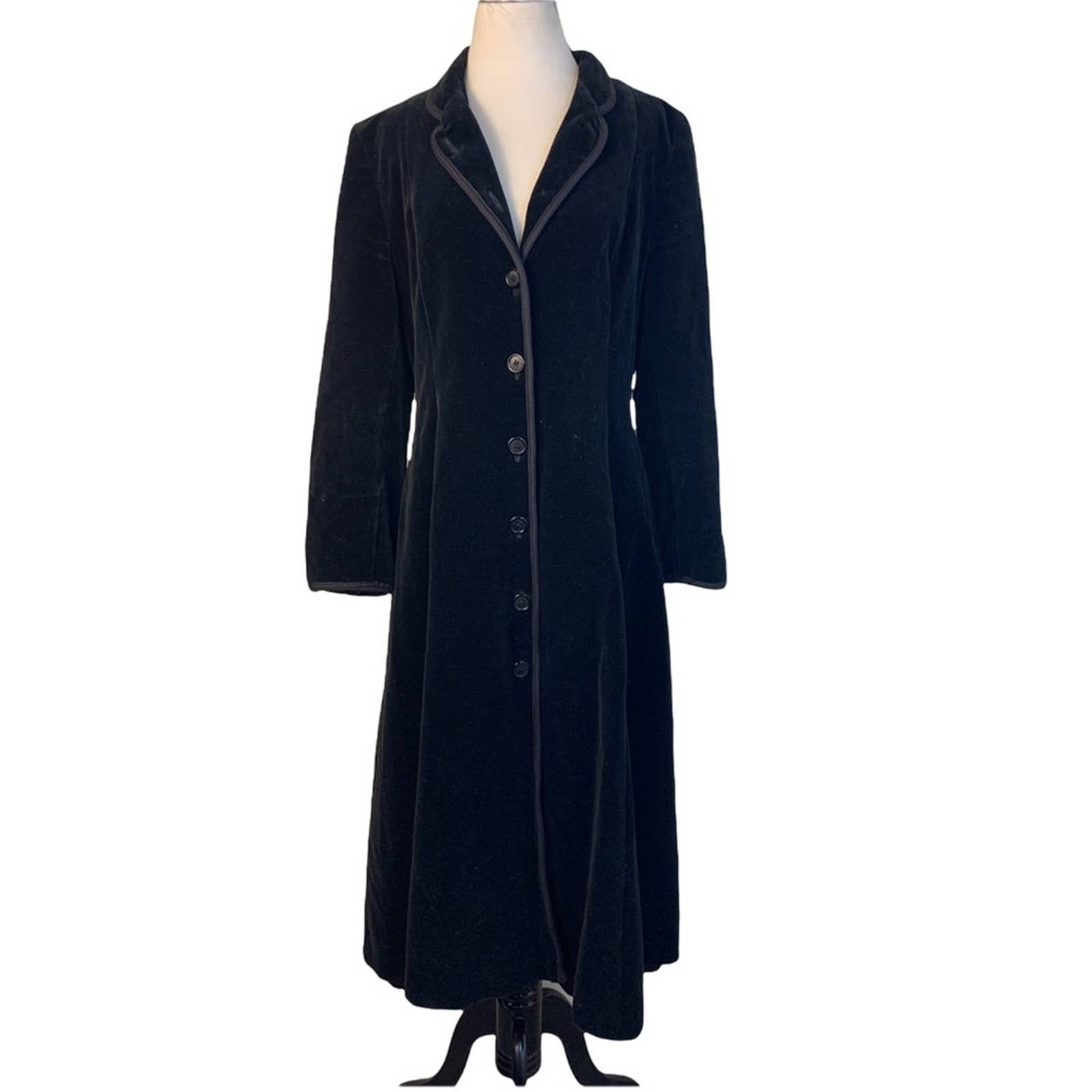 Black velvet coat ladies clearance