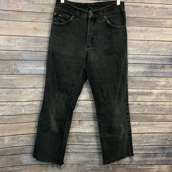 LEE Black Raw Hem Jeans