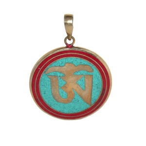 Turquoise coral Lapis Pendant Tibet pendant nepalese pendant Tibetan Pendant nepal pendant boho pendant bohemian pendant yoga pendant 009