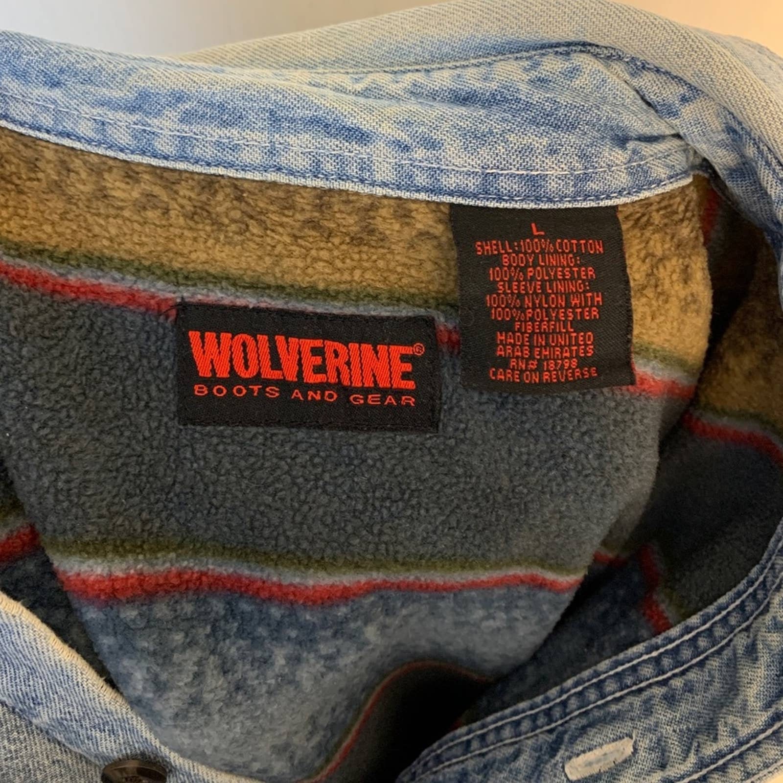 Vintage Wolverine Fleece Lined Denim 
