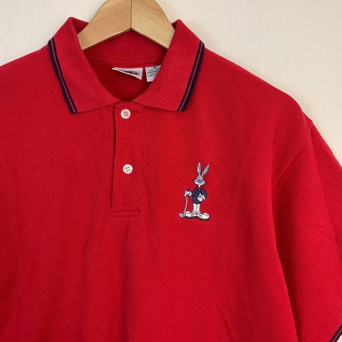 Vintage Looney Toons Buggs Bunny Polo Shirt - Etsy