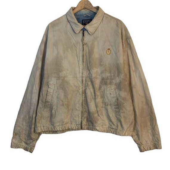 Chaps ralph lauren leather jacket discount