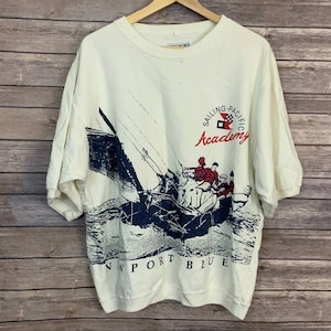 Vintage Newport Blue Sailing Pacific Academy Top