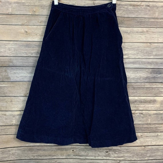 Vintage Millay Blue Corduroy Skirt