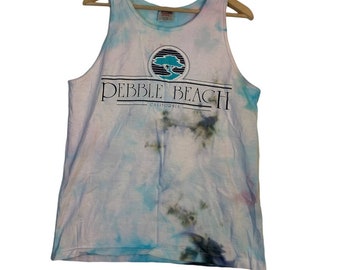 Vintage Pebble Beach California Tie Dye Tank Top