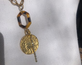 Gold coin necklace