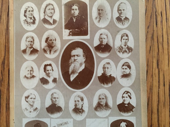 Brigham Young And His Wives Cabinet Card By The Johnson Etsy