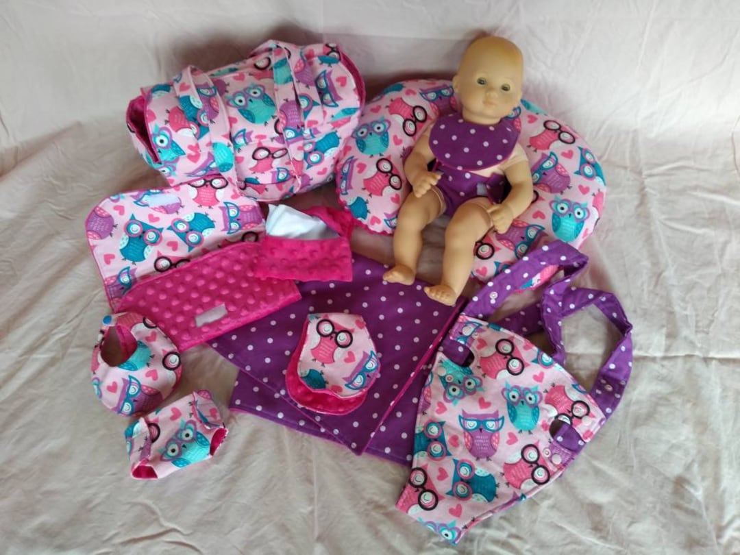 Baby Doll Diaper Bag Set Play Diaper Bag Big Sister Gift 9 Piece Set