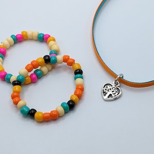 Evette Inspired Doll Jewelry: Tree Necklace & Beaded Bracelet Set
