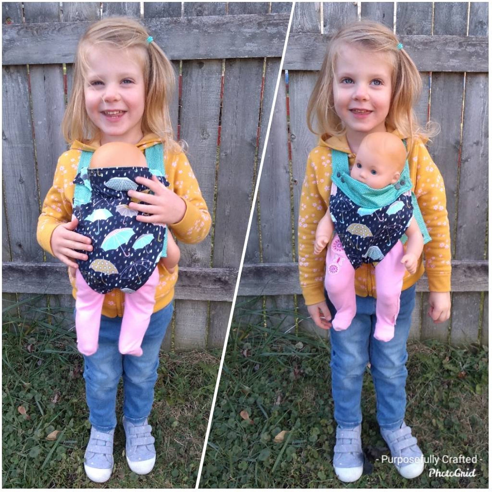 Baby Doll Carrier Doll Front Carrier Child Size Doll Etsy