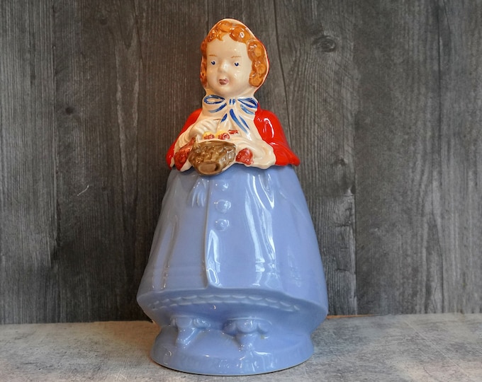 Vintage 1940s Pottery Guild of America Little Red Riding Hood Cookie