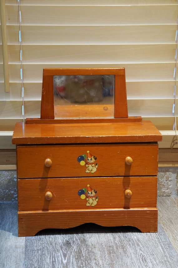 Vintage 1950s Handmade Pine Toy Dresser For Doll Clothes With Etsy