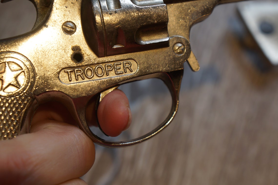 Antique 1950s Hubley Trooper Toy Cap Gun Diecast Colt 45 Etsy