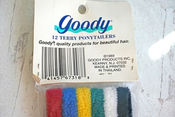 Vintage 1989 NOS Goody 12 Terry Ponytailers, 6731… - image 5
