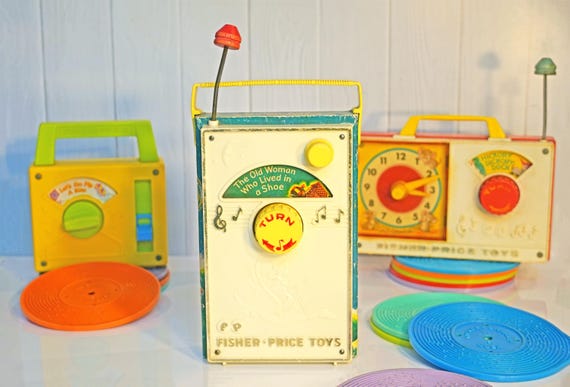 Vintage 1968 Fisher Price Music Box TV Radio 161, Old Woman Who