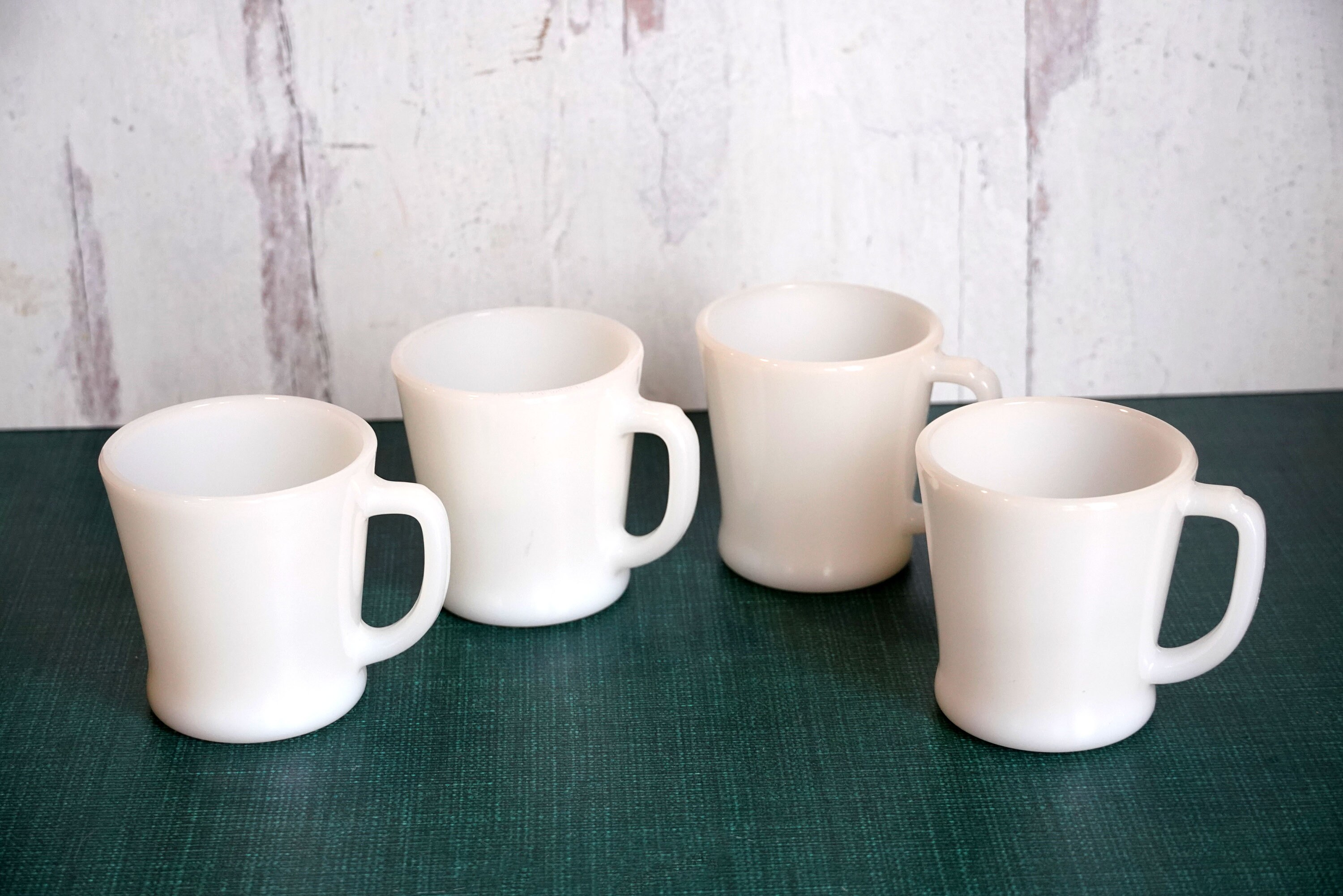 Fire King 善 WHITE D-Handle Mug Cup 56-60s⑥