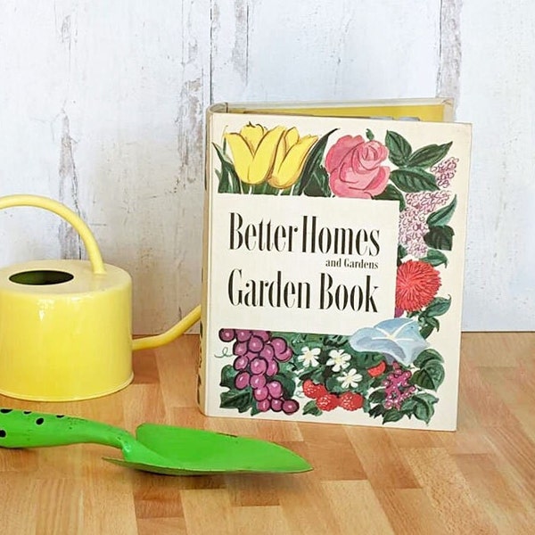 Vintage 1954 Better Homes & Gardens Garden Book, 2nd Edition, Hard-Cover Binder, Color Photos, Divider Tab Sections, Practical Garden Guide