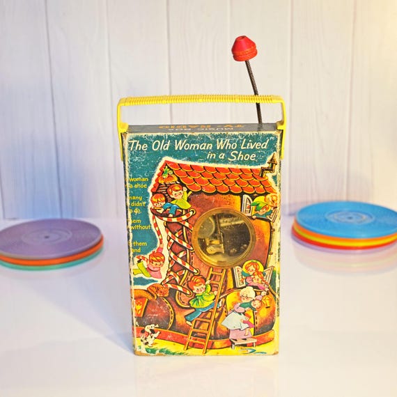 Vintage 1968 Fisher Price Music Box TV Radio 161, Old Woman Who