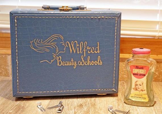 小物入れ STEPHENS' 1936 Letter Case Box Vintage Vintage 1930s - 1940s Wilfred's Beauty School Blue Crocodile