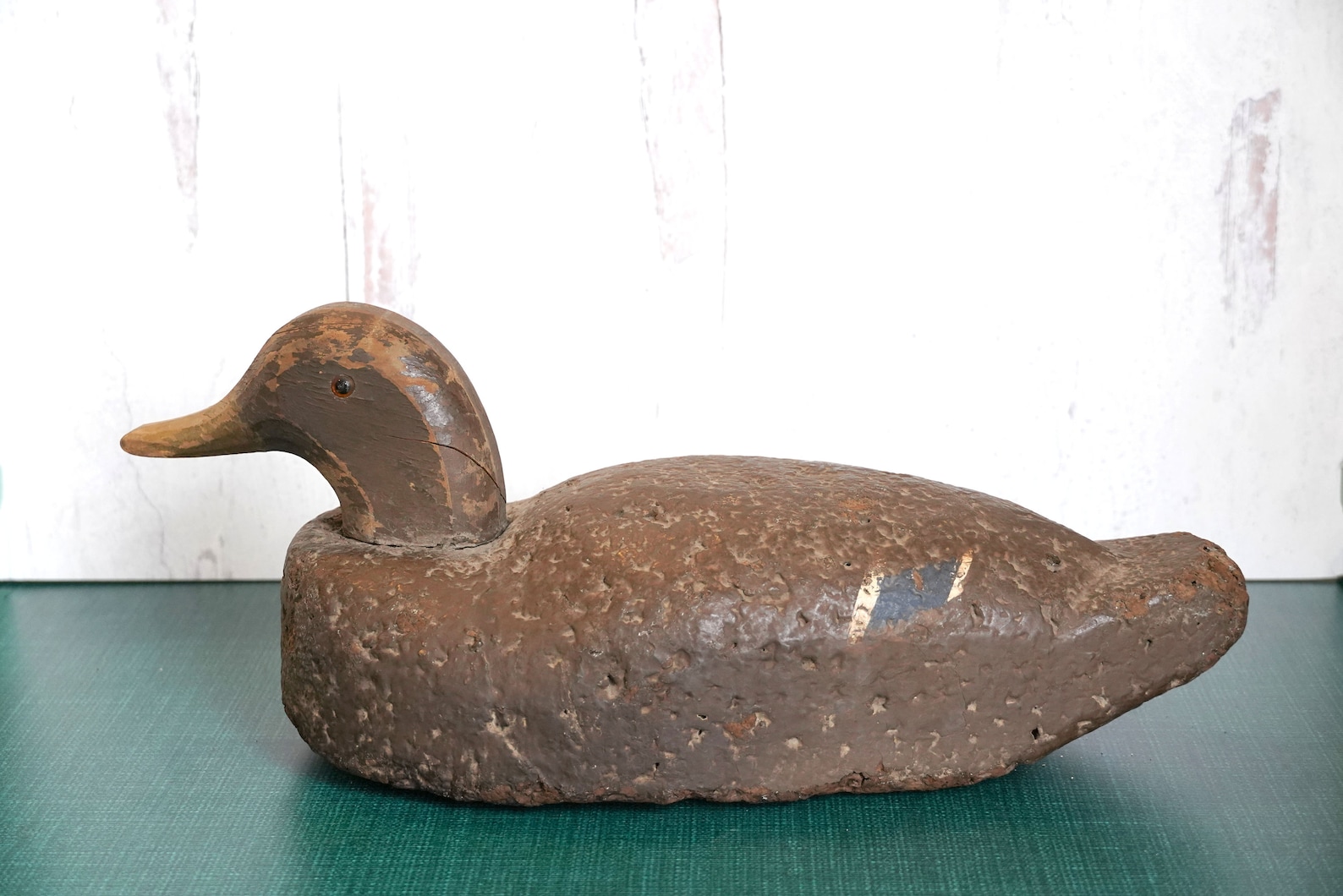 Vintage Duck Decoy Glass Eyes Weighted Swiveling Wood Head Etsy